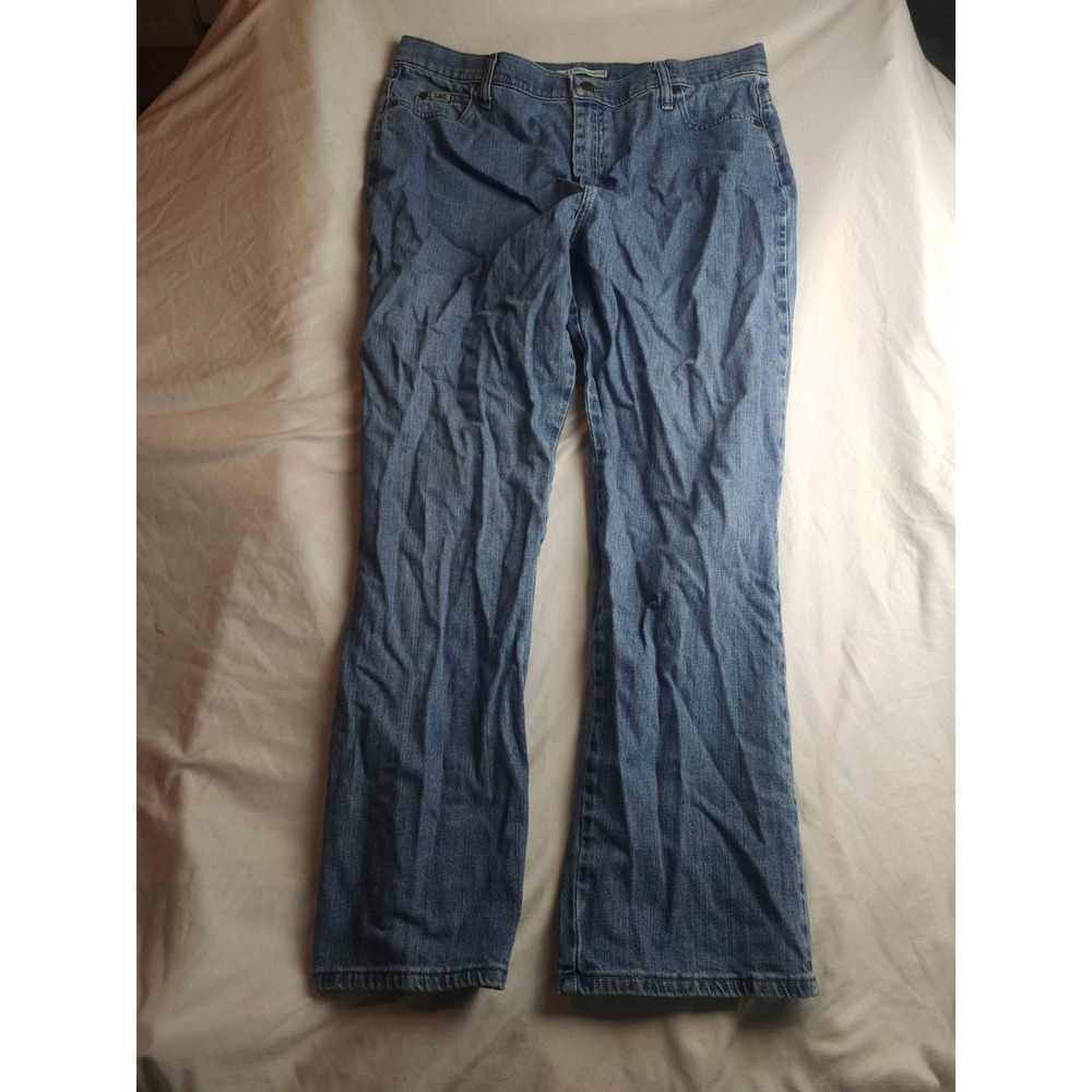 Lee‎ Relaxed Straight Leg Jeans Womens Size 16 Blue Denim Preppy Classic Casual